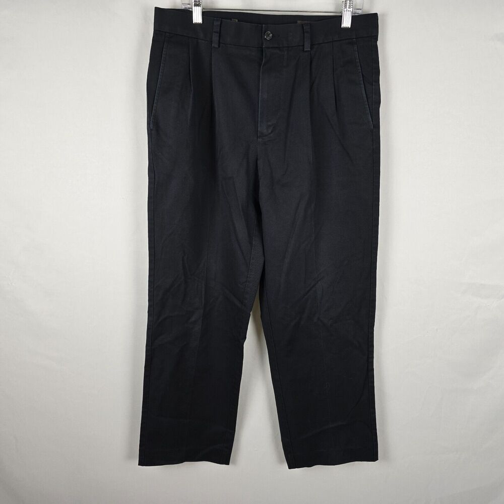 Nordstrom Chino Pants Men's 34 x 34 *** Dk Blue Straight Smartcare Wrinkle Free